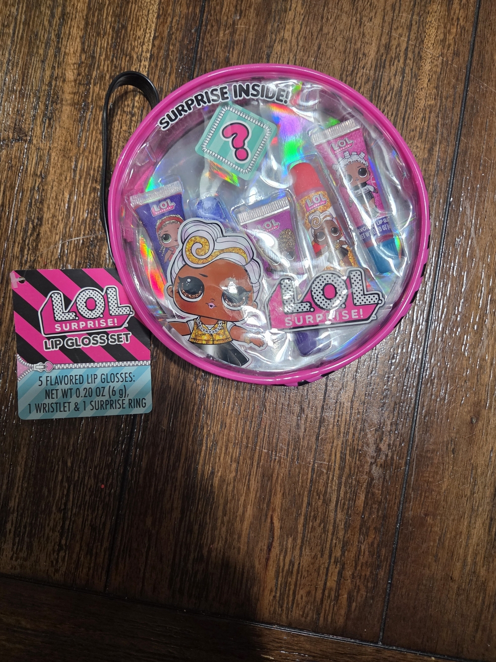 L.O.L. Surprise! Kids Pink Holographic Lip Gloss Set